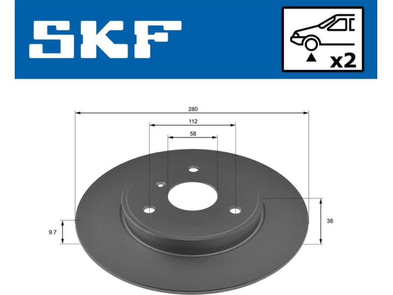 Brake Disc VKBD 80381 S2 - image 2