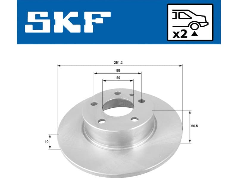 Brake Disc VKBD 90501 S2 - image 2