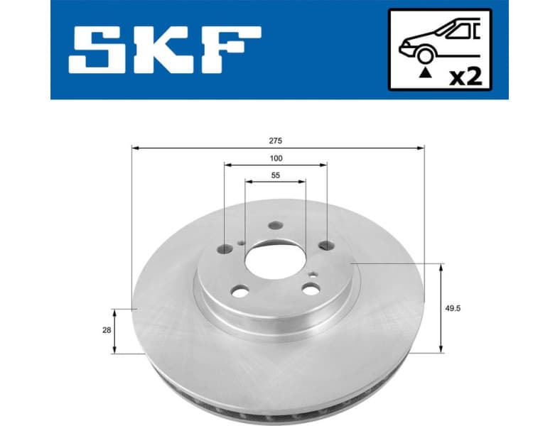 Brake Disc VKBD 80774 V2 - image 2