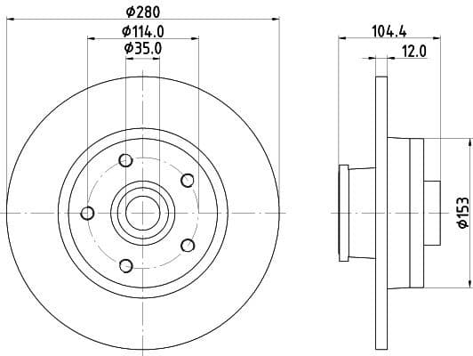 Brake Disc PRO 8DD 355 125-281