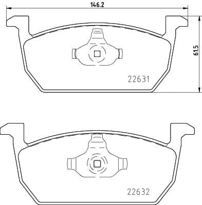 Brake Pad Set, disc brake 8DB 355 032-951