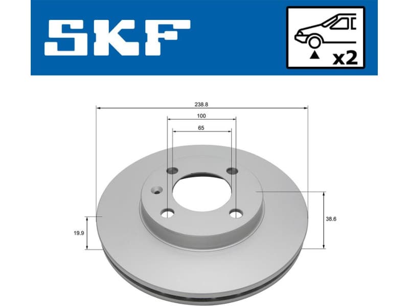 Brake Disc VKBD 80489 V2 - image 2