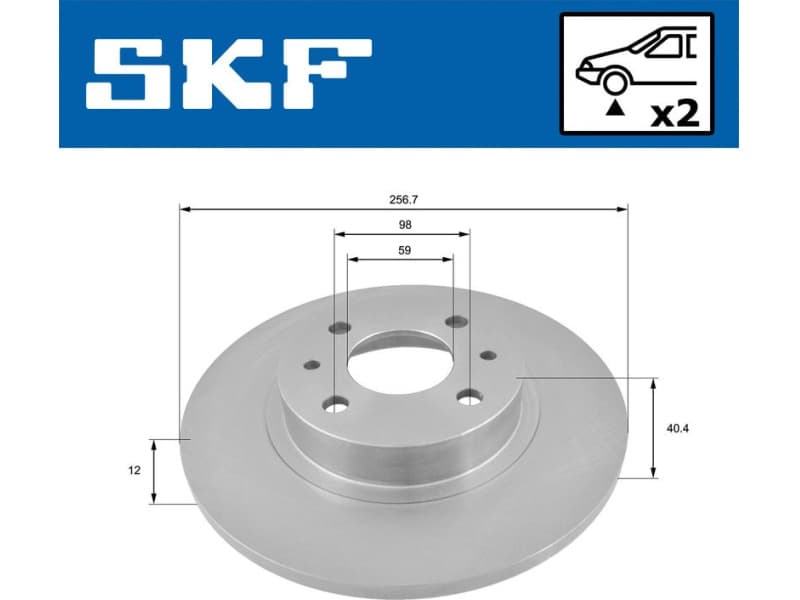 Brake Disc VKBD 80434 S2 - image 2