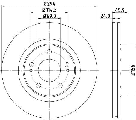 Brake Disc PRO 8DD 355 111-571 - image 4