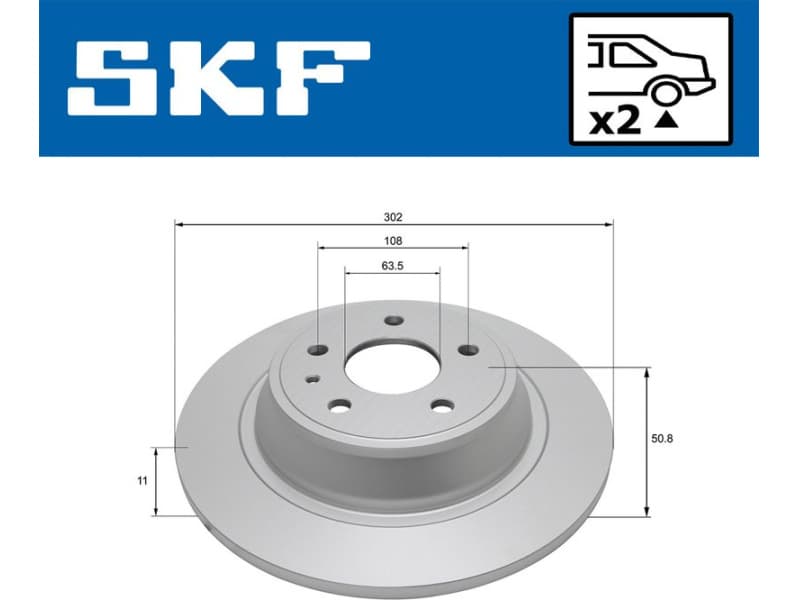 Brake Disc VKBD 91101 S2 - image 2