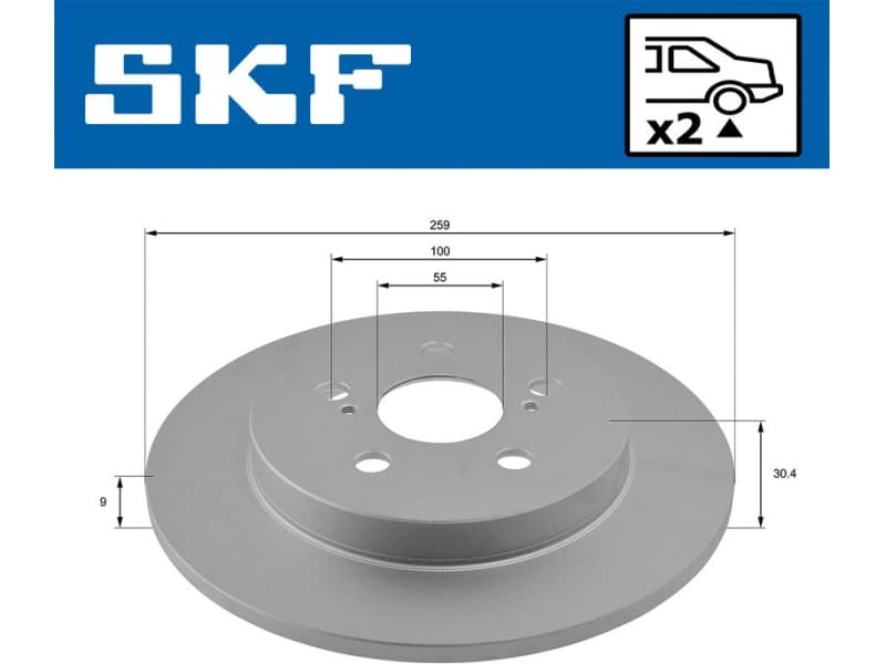 Brake Disc VKBD 90435 S2 - image 2