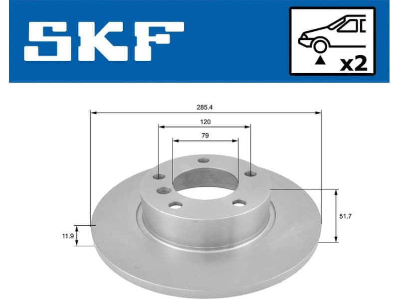 Brake Disc VKBD 80408 S2 - image 2
