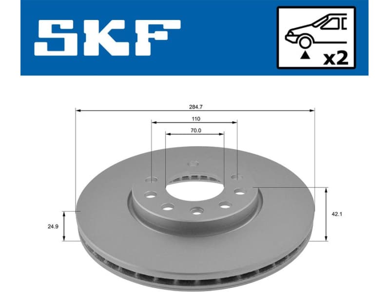 Brake Disc VKBD 80478 V2 - image 2