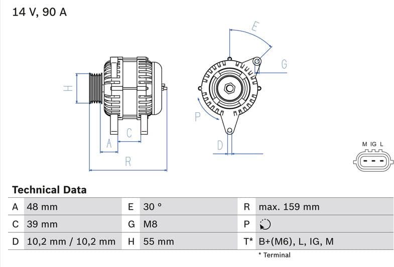 Alternator 0986049211 - image 3