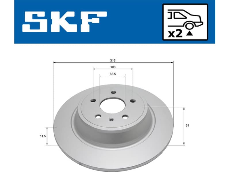 Brake Disc VKBD 91324 S2