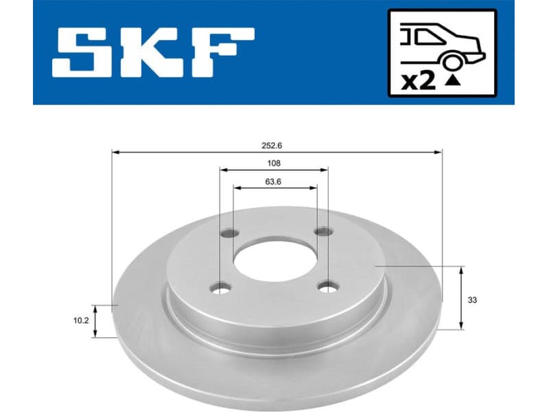 Brake Disc VKBD 90520 S2 - image 2
