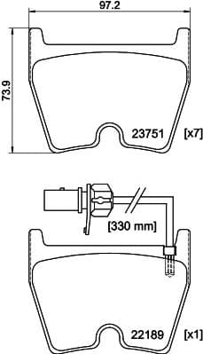 Brake Pad Set, disc brake 8DB 355 023-081 - image 3