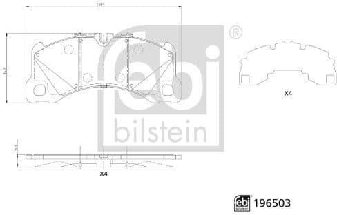 Brake Pad Set, disc brake 196503