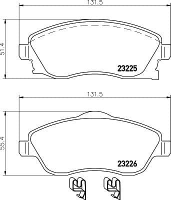 Brake Pad Set, disc brake 8DB 355 018-511