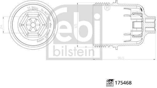 Cap, oil filter housing febi Plus 175468 - image 2