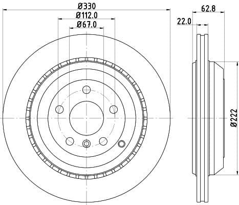 Brake Disc PRO 8DD 355 113-231