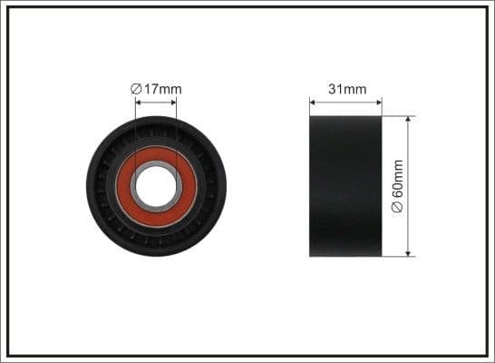 Tensioner Pulley, V-ribbed belt 500677