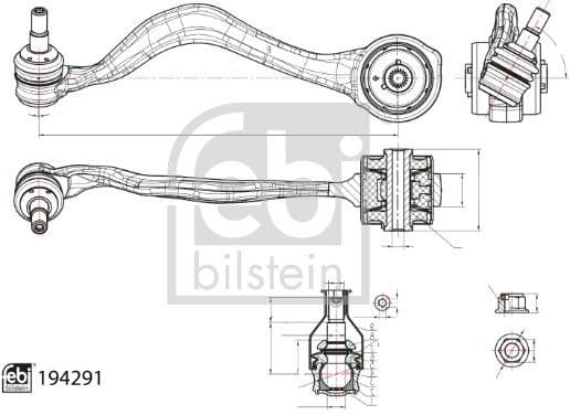 Control/Trailing Arm, wheel suspension 194291