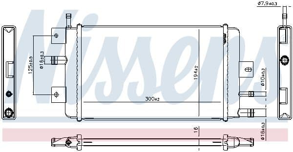 Radiator, engine cooling 607222