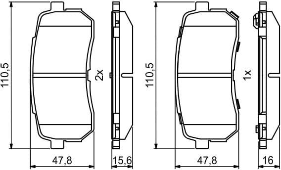 Brake Pad Set, disc brake 0986494828 - image 10