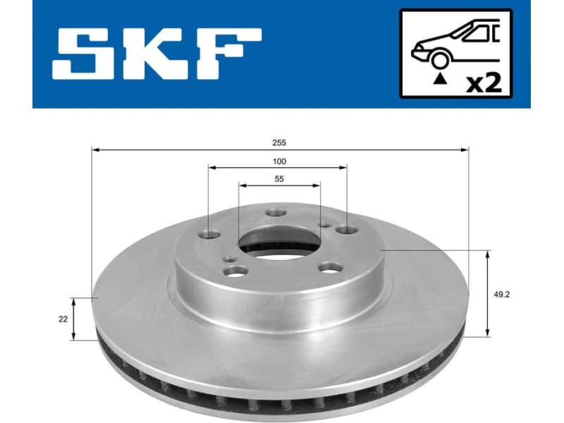 Brake Disc VKBD 80453 V2 - image 2