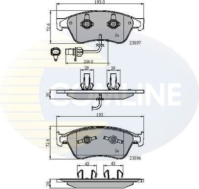Brake pads front CBP11740
