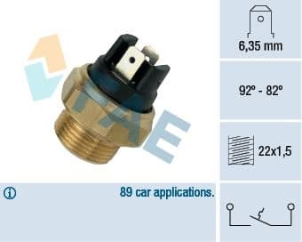 Temperature Switch, radiator fan 37320
