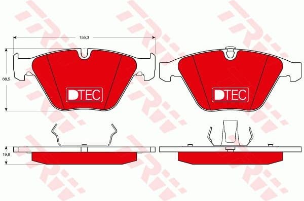 Brake Pad Set, disc brake DTEC COTEC GDB1498DTE