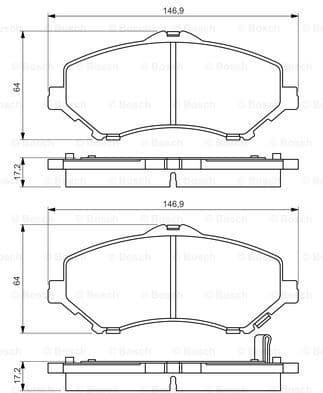 Brake Pad Set, disc brake 0986494493 - image 7
