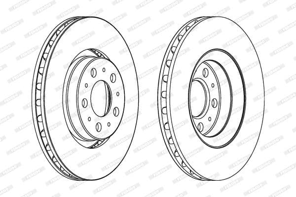 Brake discs kit front (2pcs), Top Quality DDF1078C - image 3