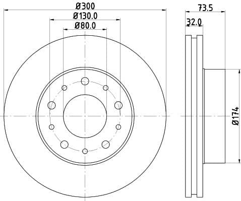 Brake Disc PRO 8DD 355 125-261