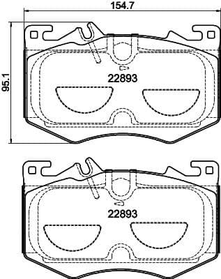 Brake Pad Set, disc brake 8DB 355 039-071