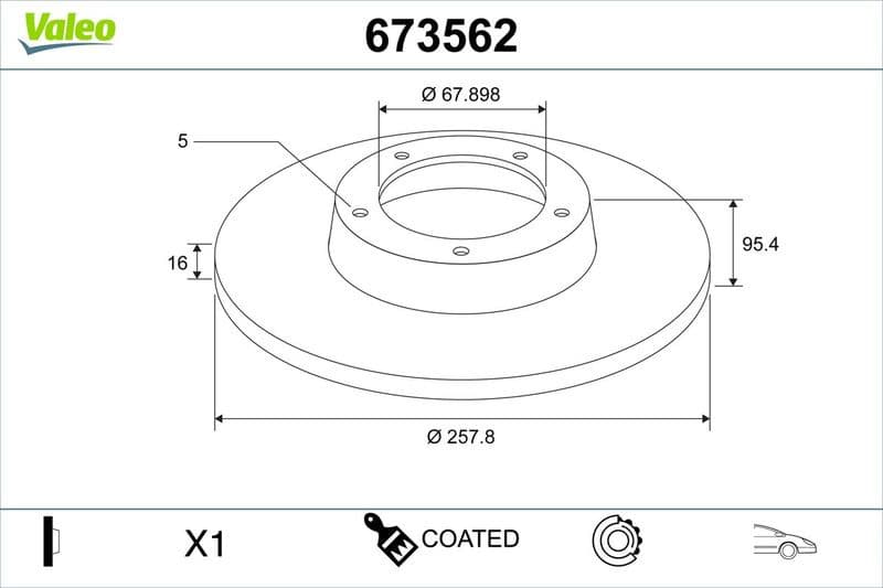 Brake Disc COATED 673562