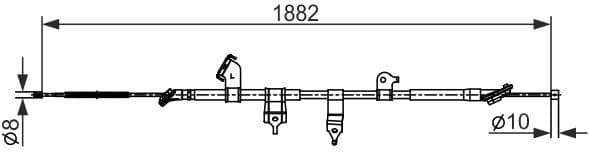 Cable Pull, parking brake 1 987 482 567 - image 2