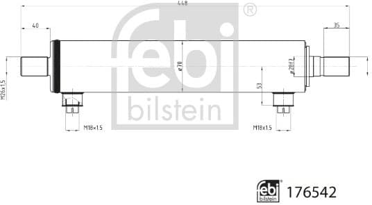Slave Cylinder, power steering 176542 - image 2