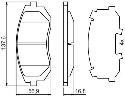 Brake Pad Set, disc brake 0986494653