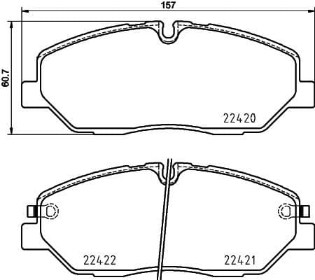 Brake Pad Set, disc brake 8DB 355 025-751