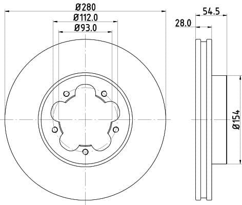 Brake Disc PRO High Carbon 8DD 355 128-621 - image 2