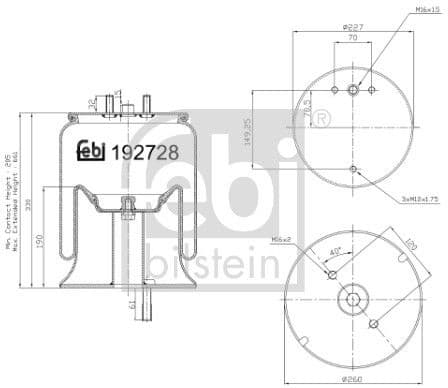Bellow, air suspension febi Plus 192728