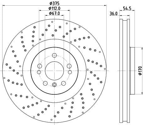 Brake Disc PRO High Carbon 8DD 355 125-041 - image 4