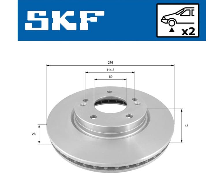 Brake Disc VKBD 80625 V2