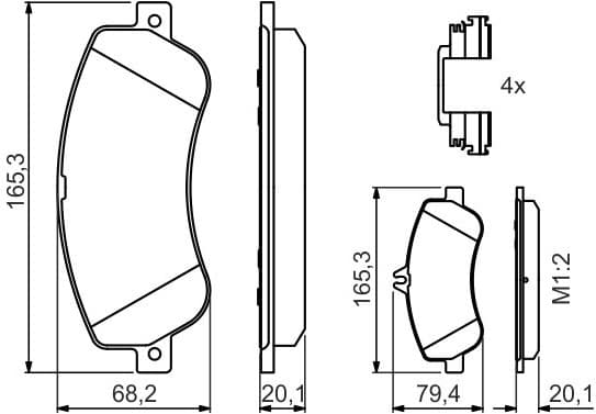 Brake Pad Set, disc brake 0986494648