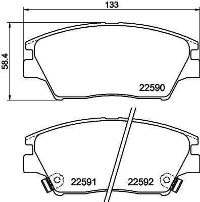 Brake Pad Set, disc brake 8DB 355 025-741 - image 4