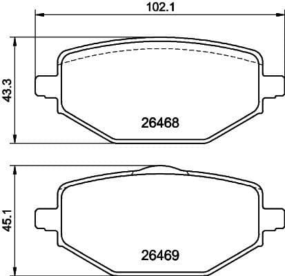 Brake Pad Set, disc brake 8DB 355 044-241