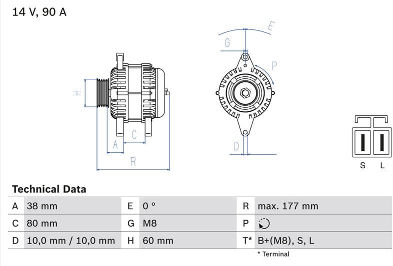 Alternator 0986049800 - image 2