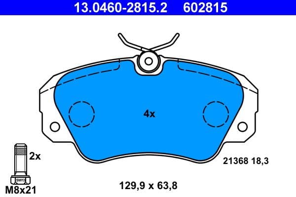 Brake Pad Set, disc brake 13.0460-2815.2 - image 2