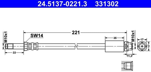 Brake Hose 24.5137-0221.3 - image 2