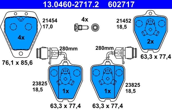 Brake Pad Set, disc brake 13.0460-2717.2 - image 2