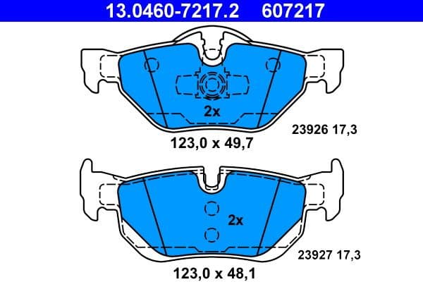 Brake Pad Set, disc brake 13.0460-7217.2 - image 2