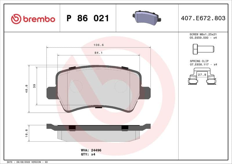 Brake Pad Set, disc brake XTRA LINE P86021X - image 3